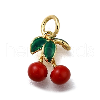 Brass Enamel Charms ZIRC-I070-131G-1