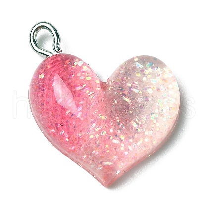 Gradient Color Transparent Resin Pendants RESI-A023-01D-1