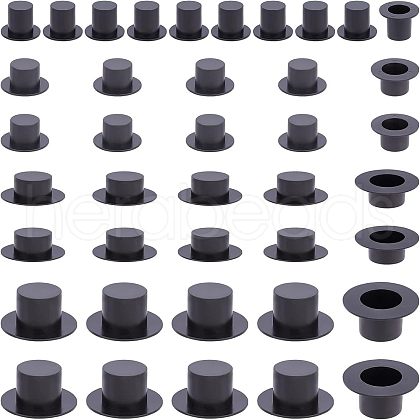  40pcs 4 Style Christmas Theme Plastic Doll Hat DIY-NB0006-44-1