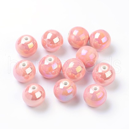 Handmade Porcelain Round Beads PORC-S490-8mm-06-1