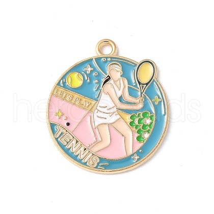 Alloy Enamel Pendants FIND-H047-04G-01-1