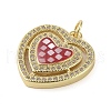 Brass Micro Pave Clear Cubic Zirconia Pendants KK-Q813-02G-3