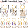 Alloy Enamel Pendant Decorations HJEW-SC00049-2