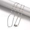 304 Stainless Steel Chain Necklaces NJEW-F195-41-P-2