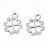 Tarnish Resistant 201 Stainless Steel Flower Charms STAS-R064-29-1