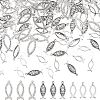 CHGCRAFT 150Pcs 3 Style Tibetan Style Alloy Pendants TIBEP-CA0001-06-1