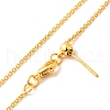 1mm Rack Plating Brass Cable Chain Adjustable Slider Necklaces for Women Men MAK-L044-04G-2