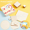   110Pcs 3 Style Unfinished Wood Cutouts WOOD-PH0002-25-4