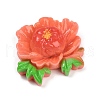 Opaque Resin Flowers Cabochons RESI-R463-02D-2
