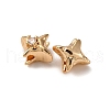 Brass Micro Pave Clear Cubic Zirconia Beads KK-Z112-24G-2