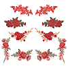 WADORN 5 Pairs 5 Style 3D Flower Appliques DIY-WR0003-83-1