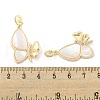 Brass Micro Pave Clear Cubic Zirconia Pendants KK-L211-019G-01-3
