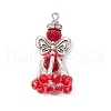 Handmade Glass Seed Beaded Angel Pendants PALLOY-MZ00497-03-1
