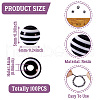 Striped Resin Beads RESI-TAG0001-01-4
