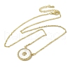 Brass Micro Pave Clear Cubic Zirconia Pendant Necklaces NJEW-B082-05C-G-2