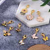 Craftdady 9Pcs 9 Style Alloy Enamel Pendant Decoration HJEW-CD0001-01-7
