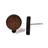 Poplar Wood Stud Earrings WOOD-N016-13A-3