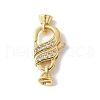 Brass Micro Pave Cubic Zirconia Lobster Claw Clasps KK-F893-09G-1
