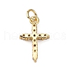 Brass Micro Pave Clear Cubic Zirconia Pendants KK-WH0035-79-2