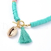 Handmade Polymer Clay Heishi Beads Necklaces NJEW-JN02721-3
