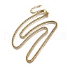 3MM 304 Stainless Steel Wheat Chain Necklaces for Men STAS-V011-03D-G-4