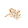 Brass Micro Pave Cubic Zirconia Pendants KK-U051-03G-2
