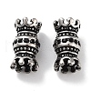 304 Stainless Steel & Clear Cubic Zirconia Beads STAS-M057-09AS-1