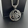 Vintage Punk Stainless Steel Hollow Viking Knot Pendant Necklaces for Men DW3763-3