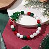 Christmas Theme Natural Mashan Jade & Lawmwork Beads Stretch Bracelets for Women BJEW-JB11148-01-2
