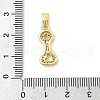Brass Micro Pave Cubic Zirconia Pendants ZIRC-C012-01G-09-3