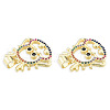 Brass Micro Pave Cubic Zirconia Pendants KK-N227-119-4