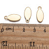 Oval Ion Plating(IP) 304 Stainless Steel Stamping Blank Tag Charms STAS-L159-07G-3
