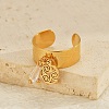 304 Stainless Steel Cuff Rings for Women RJEW-U045-03G-1