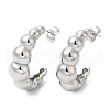 304 Stainless Steel Crescent Moon Stud Earrings EJEW-B026-18P-1