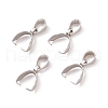 Non-Tarnish 201 Stainless Steel Pendant Pinch Bails STAS-P223-16P-C-3