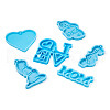 Boutigem 6Pcs 6 Style Mother's Day Theme DIY Pendants Silicone Molds DIY-BG0001-37-8