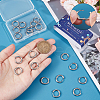 SUNNYCLUE 12 Pairs 202 Stainless Steel Huggie Hoop Earrings with 316 Surgical Stainless Steel Pins EJEW-SC0001-40P-3