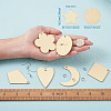 DIY Dangle Earring Making Kits WOOD-TA0001-44-5