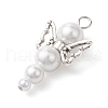 Glass Pearl Pendants PALLOY-JF02711-03-3