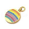 304 Stainless Steel Rainbow Color Enamel Charms STAS-E550-52G-2