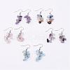 Natural Mixed Stone Dangle Earrings EJEW-JE02185-1