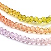Transparent Painted Glass Beads Strands X1-DGLA-A034-T1mm-A12-4