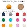 SUNNYCLUE 48Pcs 12 Colors DIY Doll Craft Pom Pom Balls AJEW-SC0001-54-2