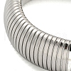 Non-Tarnish 304 Stainless Steel Spring Bangles for Women Men BJEW-U003-02G-P-3