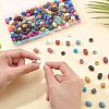 Olycraft 4 Strands 4 Style Natural Lava Rock Beads Strands G-OC0002-84-4