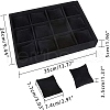 Velours Wooden Bracelet/Bangle/Watch Displays BDIS-WH0003-01-3