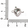 Brass Micro Pave Green Cubic Zirconia Fruit Connector Charms KK-I276-15P-A01-3