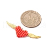 Handmade Glass Seed Beaded Heart Pendants PALLOY-MZ00767-2