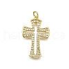 Brass Micro Pave Cubic Zirconia Pendants KK-Z100-33G-03-1