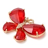 Rack Plating Brass Clear Cubic Zirconia Pendants KK-N255-11G-02-RS-2